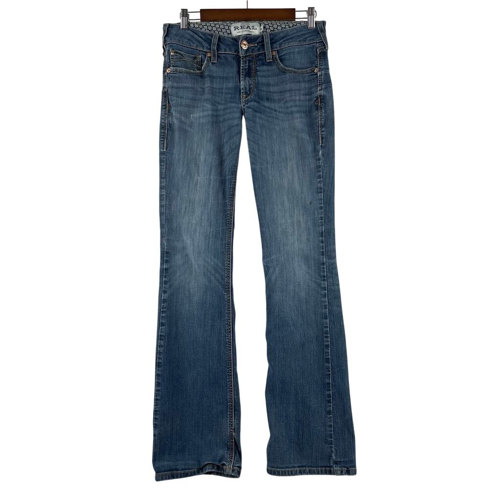 Ariat Womens REAL Rosa Boot Cut Jeans 28L Lita Medium Wash Stretch